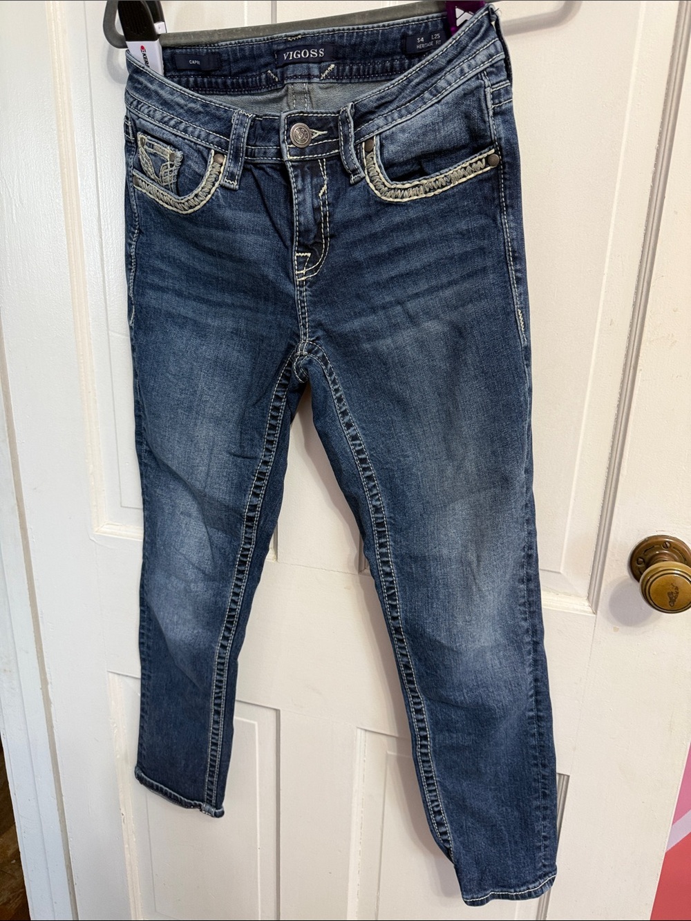 Vigoss Dark Indigo Cropped Slim Ankle Jeans